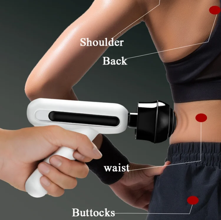TBD05720039_5.webp Mini Portable USB Rechargeable Electric Fascia Gun Muscle 12-speed Adjustable LCD Touch Screen Massage Gun - Image 6