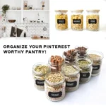 50 Sets Erasable Waterproof Removable Bottle Can PVC Blackboard Sticker - Image 5