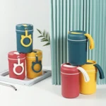 Portable Handle Breakfast Cup Porridge Cup Suitable For Microwave Oven, Style: - Image 2