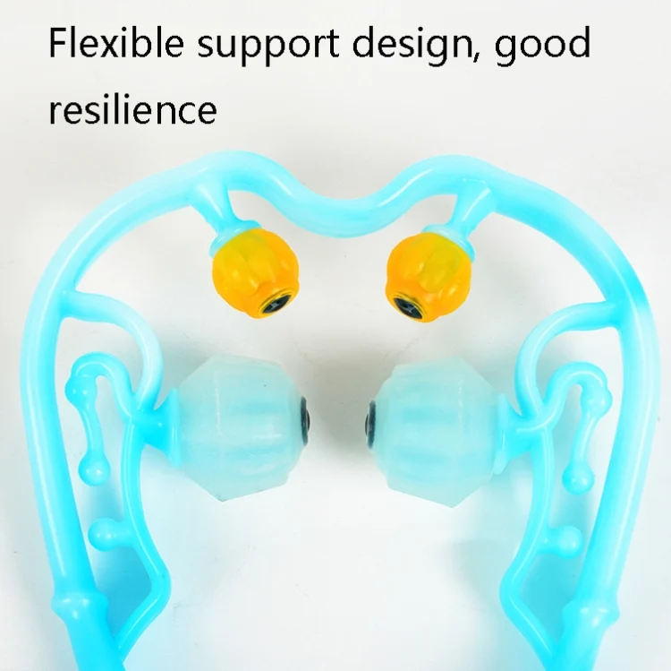 TBD0572009903_3.webp Manual Cervical Massager Home Multi-Function Shoulder And Neck Massage Roller, Shape: Ordinary Blue - Image 4