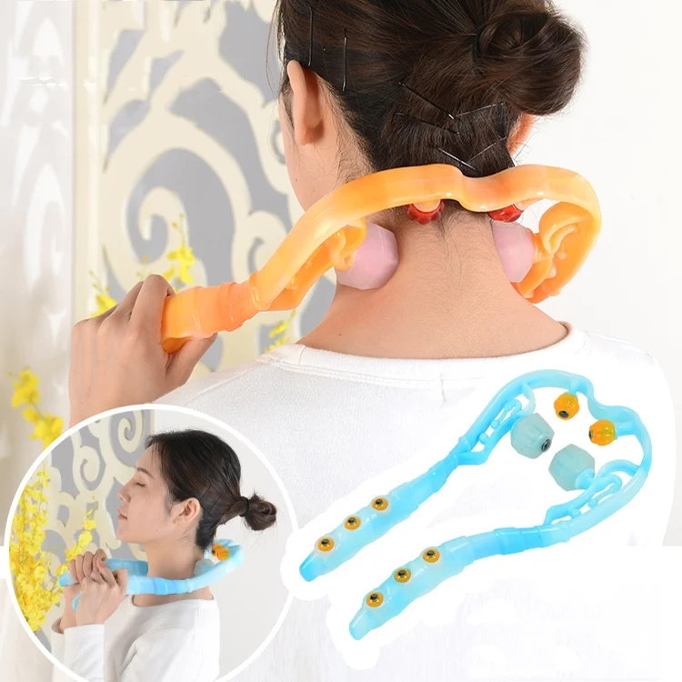 TBD0572009903_5.webp Manual Cervical Massager Home Multi-Function Shoulder And Neck Massage Roller, Shape: Ordinary Blue - Image 6