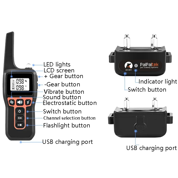 TBD0572010901_B3.webp PaiPaitek PD529 Remote Control Dog Training Device Voice Control Anti-Barking Device Dog Training Device - Image 4