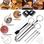 Stainless Steel Spice Syringe Barbecue Tool Turkey Needle Set - Image 5