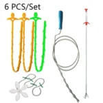 Kitchen Pipe Dredge Hook Sewer Toilet Anti-Blocking Sink Dredge Kit, Style: - Image 5