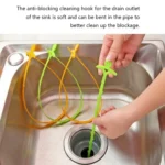 Kitchen Pipe Dredge Hook Sewer Toilet Anti-Blocking Sink Dredge Kit, Style: - Image 3