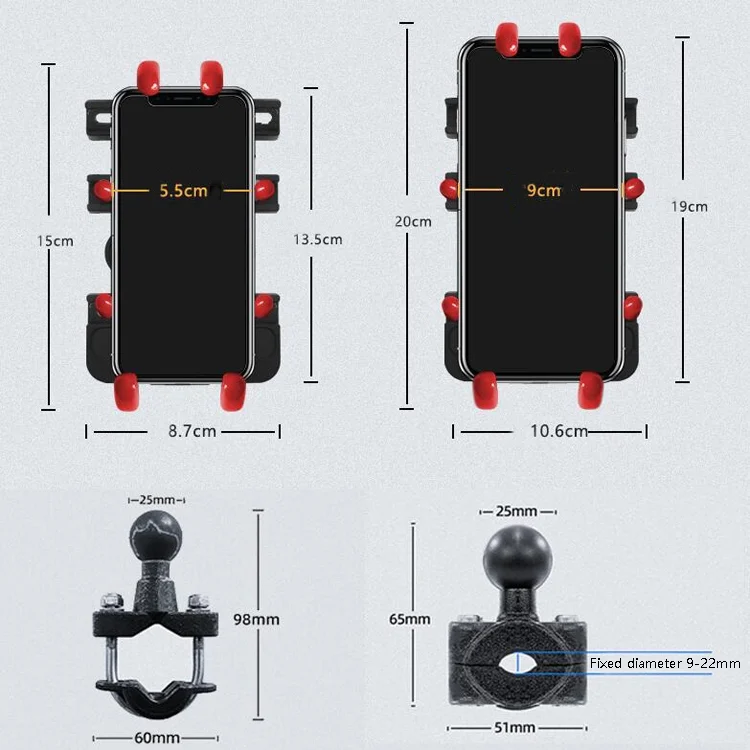 TBD0572019101_B2.webp Motorcycle Metal Navigation Mobile Phone Bracket,Style: - Image 3