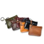 AP122 Leather Mini Multifunctional Coin Purse Small Card Holder Retro Zipper Short Clutch - Image 2