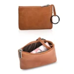 AP122 Leather Mini Multifunctional Coin Purse Small Card Holder Retro Zipper Short Clutch - Image 4