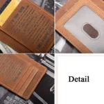 AP156 RFID Anti-Magnetic Personal Card Holder Crazy Horse Leather Multi-Card Slot Ultra-Thin Casual Card Holder - Image 4