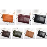 AP127 Men/Ladies Change Clutch Zipper Wallet Short Cowhide Card Holder - Image 2