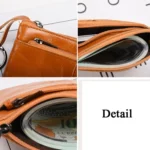 AP127 Men/Ladies Change Clutch Zipper Wallet Short Cowhide Card Holder - Image 4