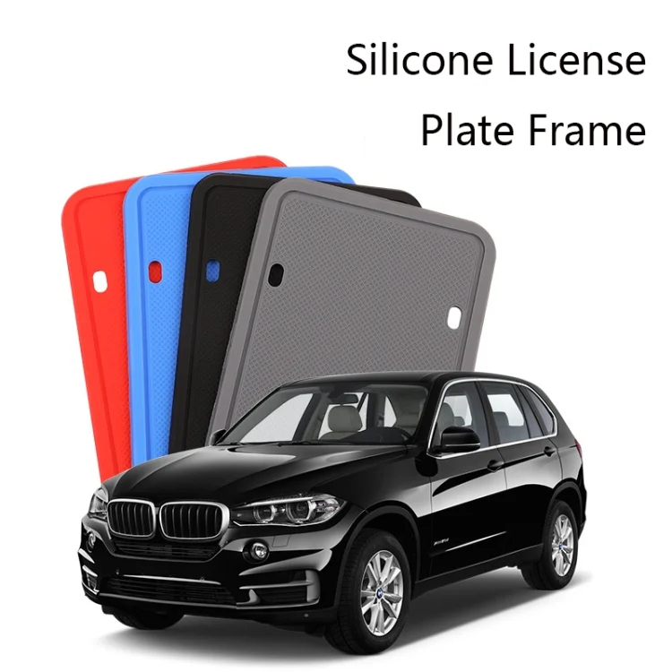 TBD0572029401_B1.webp 2 Sets Waterproof Rustproof Non-damaging Car Paint Silicone License Plate Frame - Image 2