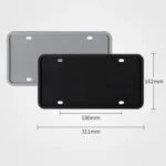 2 Sets Waterproof Rustproof Non-damaging Car Paint Silicone License Plate Frame - Image 3