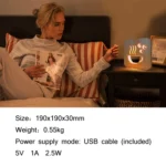 FS-T1879W 2.5W 3D Coffee LED Wooden Table Lamp Bedroom Night Light - Image 4