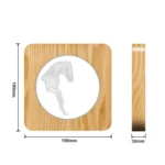 FS-A3762W 3D Horse Wooden Table Lamp Bedroom Night Light - Image 3