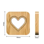 FS-T2158W Romantic Valentine Birthday Gift Wooden Night Light Home Decoration Decoration - Image 3