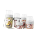 Portable Dual Storage Tank Transparent Moisture-Proof Food Sealing Storage Tank,Capacity: 310 + 760ml - Image 2