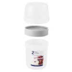 Portable Dual Storage Tank Transparent Moisture-Proof Food Sealing Storage Tank,Capacity: 310 + 760ml - Image 3