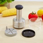 Stainless Steel Vegetable Cutter Kitchen Gadgets Onion Press Garlic Press - Image 3