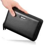 LEINASEN A80 Multi-Card Men Hand Bag Double Zip Big Capacity Wallet - Image 7