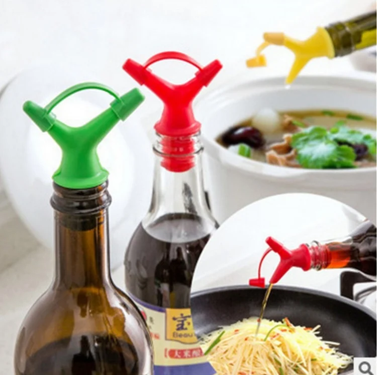 10 PCS Double-Headed Soy Sauce Bottle Mouth Bottle Stopper Wine Bottle Cover Color Random Delivery