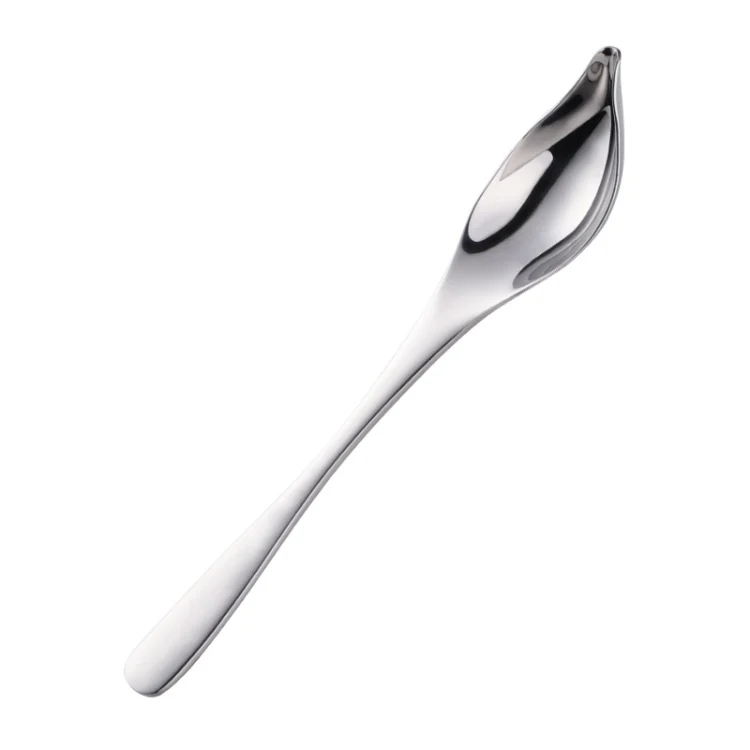 Household Kitchen Stainless Steel Seasoning Spoon 304 Thickened Tip Oil Spoon Mounting Spoon,Color: