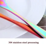 Household Kitchen Stainless Steel Seasoning Spoon 304 Thickened Tip Oil Spoon Mounting Spoon,Color: - Image 5