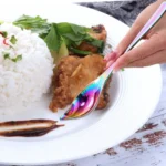 Household Kitchen Stainless Steel Seasoning Spoon 304 Thickened Tip Oil Spoon Mounting Spoon,Color: - Image 7