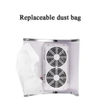 80W Nail Vacuum Cleaner Desktop Fan Vacuum Cleaner,EU Plug - Image 5