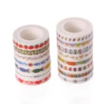10pcs Paper Tape Hand Ledger Decoration Sticker, 8mmx10m - Image 2
