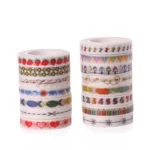 10pcs Paper Tape Hand Ledger Decoration Sticker, 8mmx10m - Image 4