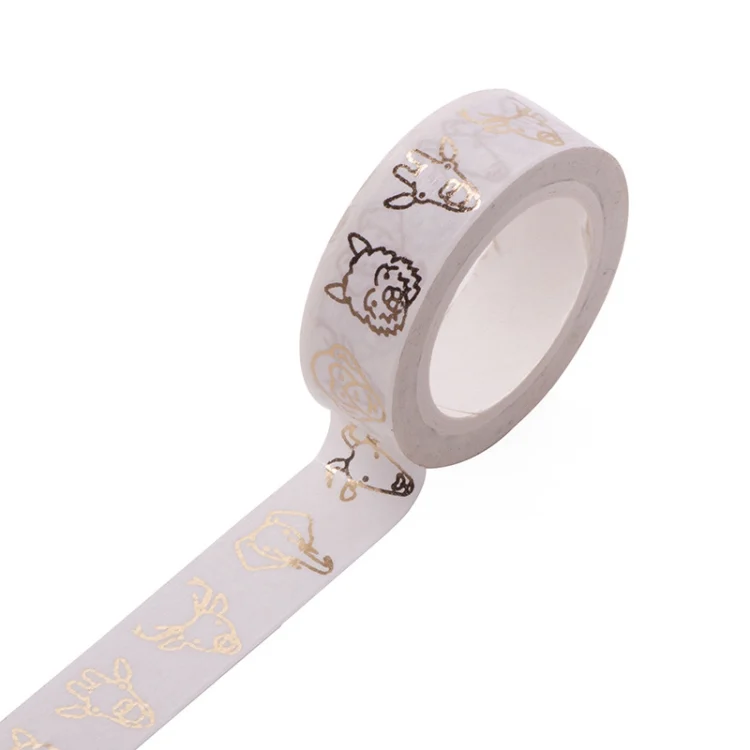 Bronzing Paper Tape Decorative Album Paper Hand Torn Stickers