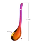 304 Stainless Steel Rice Spoon Household Thickened Large Soup Spoon,Random Color Delivery - Image 3