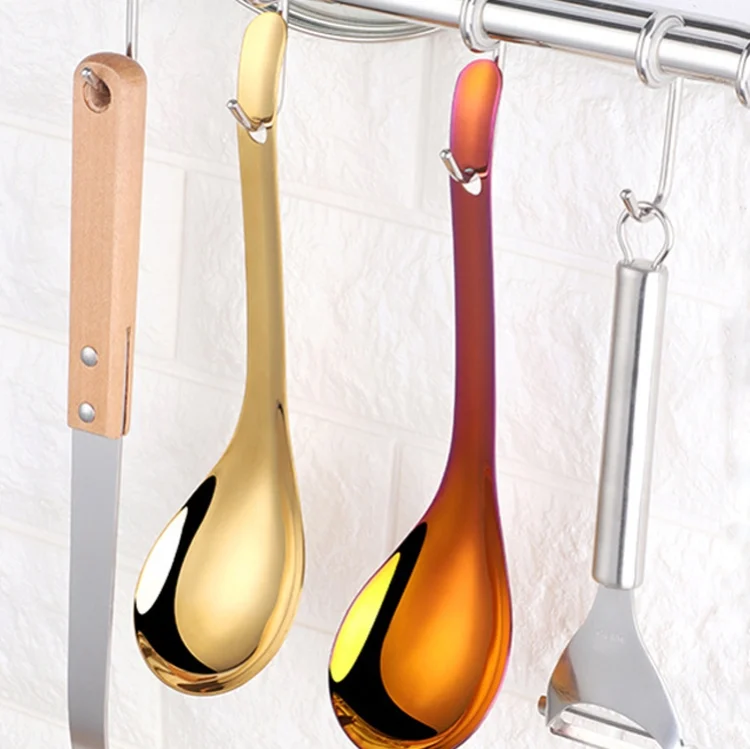 TBD05720608_5.webp 304 Stainless Steel Rice Spoon Household Thickened Large Soup Spoon,Random Color Delivery - Image 6