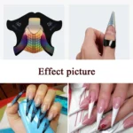 Thickened 100 PCS / Pack Symphony Laser Nail Extension Paper Holder Fish Shape Phototherapy Nail Extension Paper Holder - Image 2