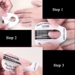 Thickened 100 PCS / Pack Symphony Laser Nail Extension Paper Holder Fish Shape Phototherapy Nail Extension Paper Holder - Image 3