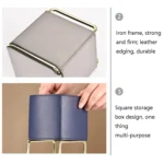 Cortical Makeup Brush Storage Bucket Barrel Desktop Leather Pen Barrel - Image 5