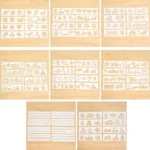 HB-9 Long Series 8 in 1 Drawing Ruler Hand Account Multi-Function Hollow Flower Edge Filling Template - Image 2