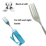 304 Stainless Steel Bendable Self-Service Fork For The Disabled & Elderly - Image 5