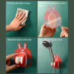 Shower Free Punch Fixed Base Universal Shakehead Adjustable Shower Bracket - Image 7