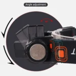 2 PCS 101 USB Rechargeable Headlight Glare Flashlight Magnet Camping Light Outdoor Fishing Light - Image 5