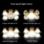 Large-Caliber Rechargeable LED Emergency Fishing Headlamp Strong Long-Shot Headlamp Head-Mounted Safety Miner Lamp - Image 3