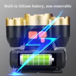 Large-Caliber Rechargeable LED Emergency Fishing Headlamp Strong Long-Shot Headlamp Head-Mounted Safety Miner Lamp - Image 4