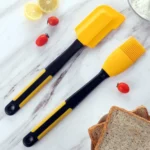 2 in 1 Baked Scraper High Temperature Resistance Silicone Butter Blade Cake Cream Smear Brush Set - Image 7