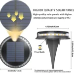 A21 LED Underground Buried Lamp Solar Lawn Light Outdoor Courtyard Garden Landscape Light - Image 3