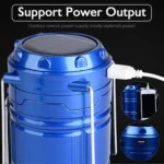 LED Tent Light Solar Rechargeable Camping Light Stretchable Multifunctional Lantern, Support USB Output - Image 6