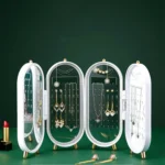 Jewelry Storage Box Earrings Necklace Bracelet Jewelry Box Household Multi-Function Fold Portable Jewelry Display Stand - Image 5