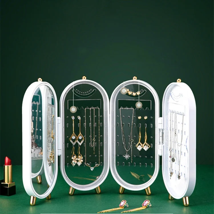 TBD0572099501A_1.webp Jewelry Storage Box Earrings Necklace Bracelet Jewelry Box Household Multi-Function Fold Portable Jewelry Display Stand - Image 5