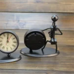 Iron Stainless Steel Small Table Clock Retro Personality Clock Birthday Gift - Image 4