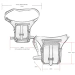 HG051 Steampunk Retro Waist Bag Outdoor One-Shoulder Messenger Bag - Image 4